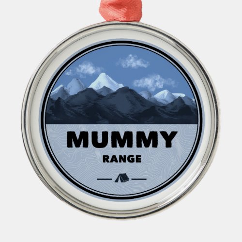 Mummy Mountain Range Colorado Camping Metal Ornament