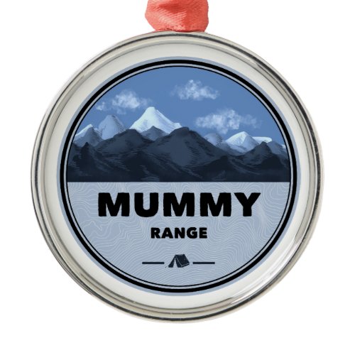 Mummy Mountain Range Colorado Camping Metal Ornament