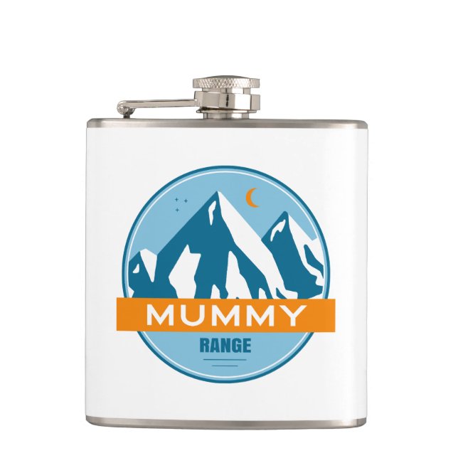 Mummy Mountain Range Colorado Flask (Front)