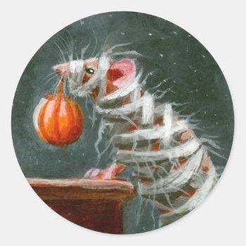 Mummy Mouse Halloween Stickers by KMCoriginals at Zazzle