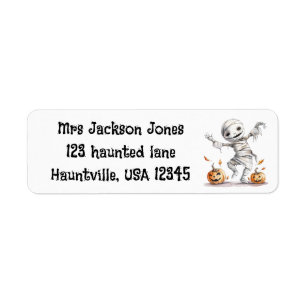 Mummy Moves – A Halloween Hello in Wraps Label