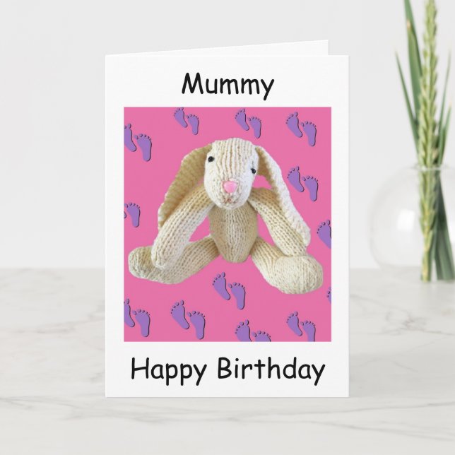 Mummy mum mam birthday card from baby child (Front)