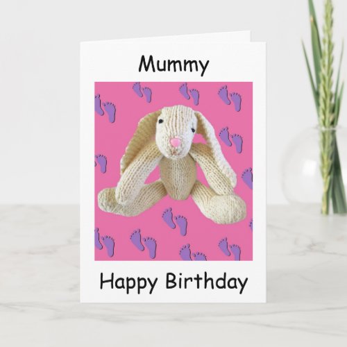 Mummy mum mum card from baby child