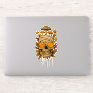 Mummy Mushroom Skull Sticker