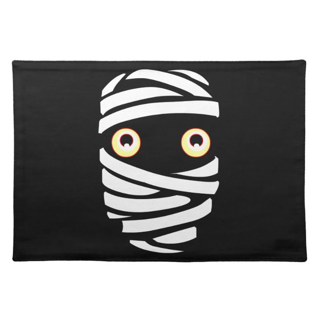 Mummy Place Mats Cute Halloween Party Decor (Front)