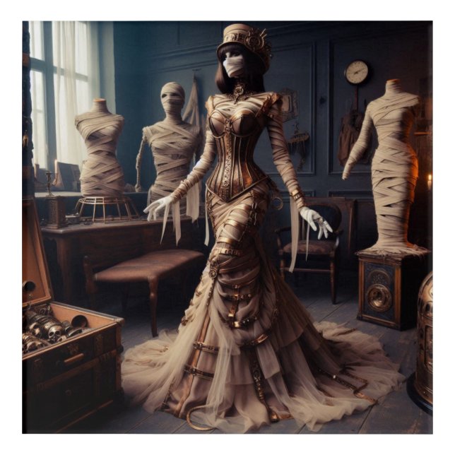 Mummy Queen Steampunk Victorian Gothic Acrylic Print (Front)