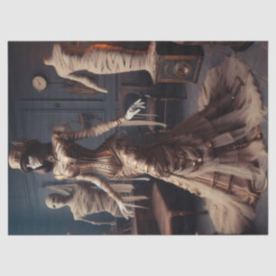 Mummy Queen Steampunk Victorian Gothic Decoupage Tissue Paper