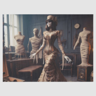 Mummy Queen Steampunk Victorian Gothic Decoupage Tissue Paper