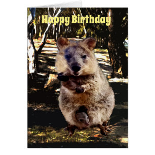 Mummy Quokka Watercolour, Birthday Card