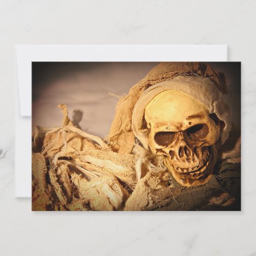 Mummy Skull Halloween Party Invitation