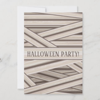 Mummy Stripes Personalizable Halloween Invitation