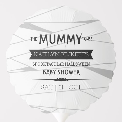 Mummy To Be  Halloween Baby Shower Balloon