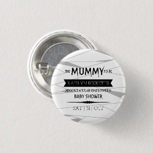Mummy To Be Halloween Baby Shower Button