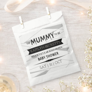 Mummy To Be   Halloween Baby Shower Favor Bag