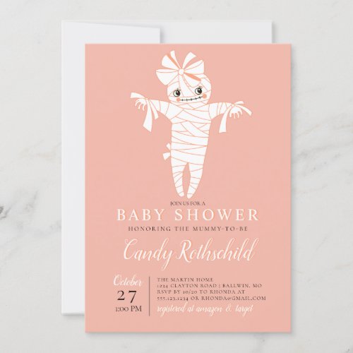 Mummy To Be Halloween Baby Shower Invitation