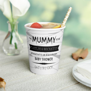 Mummy To Be Halloween Baby Shower Paper Cups