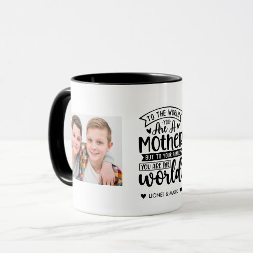  Mummy To Your Family You Are The World Two Photo  Mug