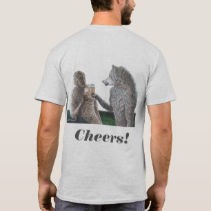 Mummy & Werewolf Drinking Beer Fantasy Art Shirt