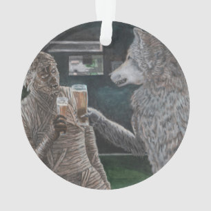 Mummy Werewolf Drinking Fantasy Acrylic Ornament