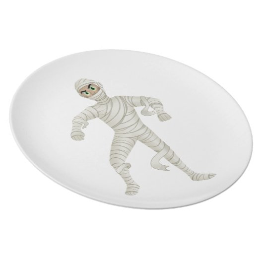 Mummy with Green Eyes Melamine Plate (Right Side)