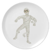 Mummy with Green Eyes Melamine Plate (Front)