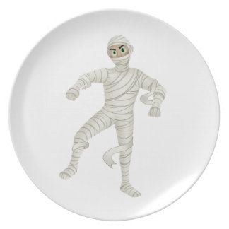 Mummy with Green Eyes Melamine Plate