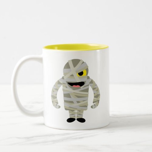 Mummy zombie Halloween Two_Tone Coffee Mug