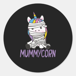 Mummycorn Unicorn Mommy Halloween Costume Classic Round Sticker