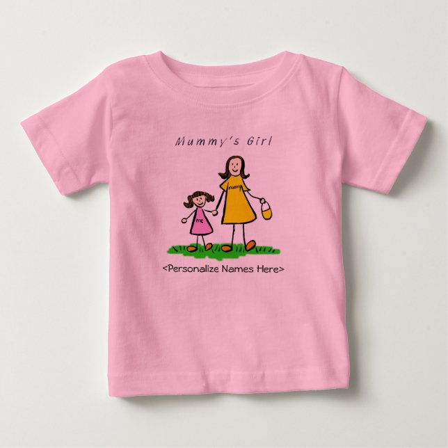 Mummy's Girl - Brunette Mother & Daughter Shirt (Front)