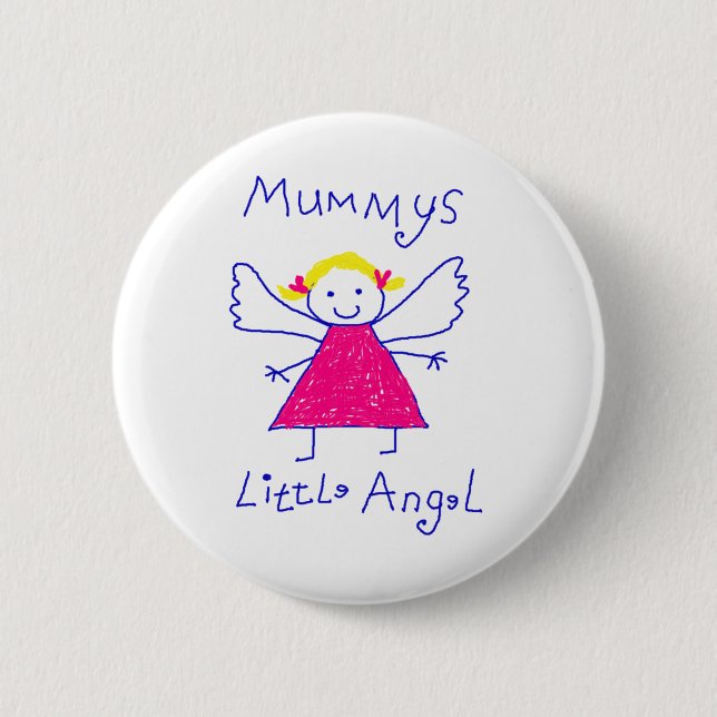 Mummy's Little Angel Button (Front)