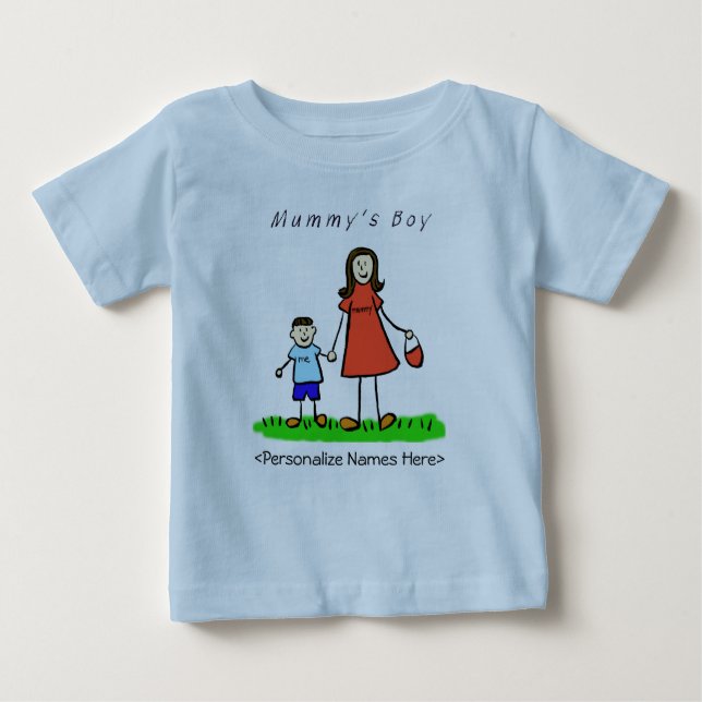 Mummy's Little Boy - Brunette Mother & Son Shirt (Front)
