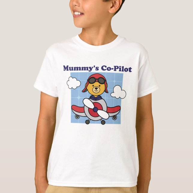 Mummy's Little Co-Pilot - Cute Airplane T-Shirt (Front)