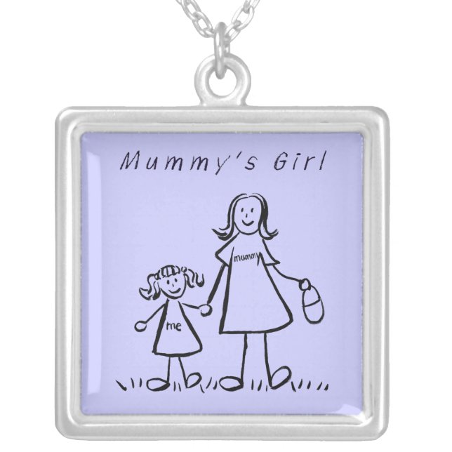 Mummy's Little Girl - Mother & Daughter Necklace (Front)