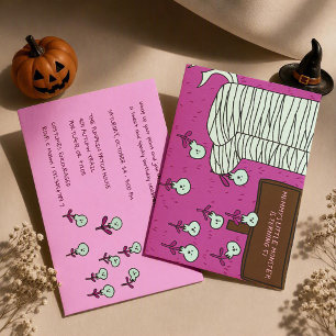 Mummy's Little Monster Halloween Birthday Party  Invitation