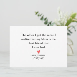 Mum's Birthday Mothers Day Gift Personalised Mum Invitation