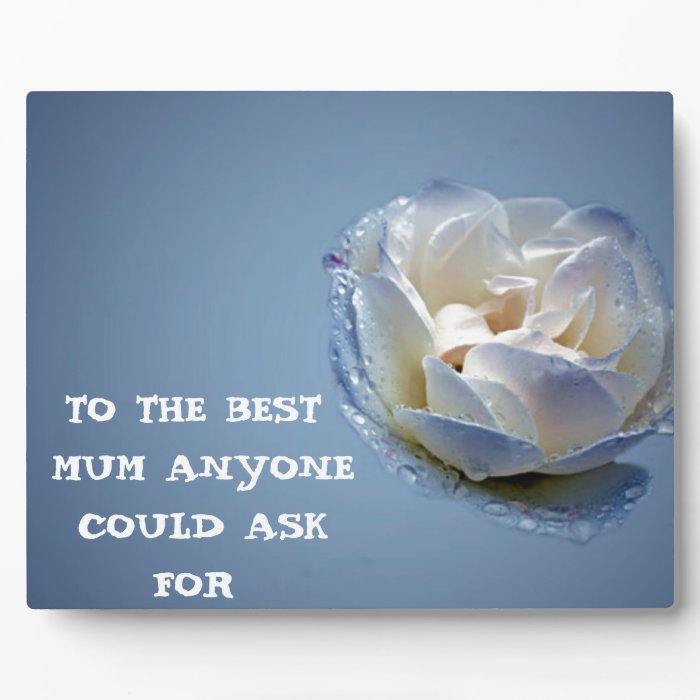 Mums Blue And White Rose Display Plaques