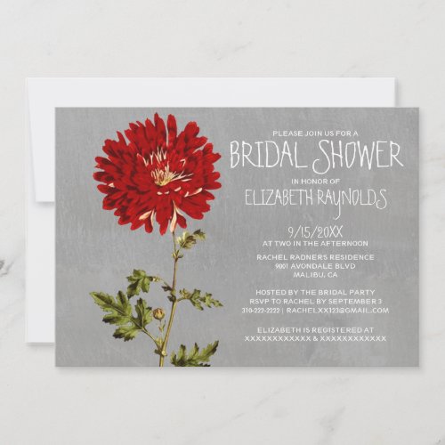 Mums Bridal Shower Invitations