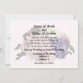 Mums, Hydrangea and Daisies Invitation