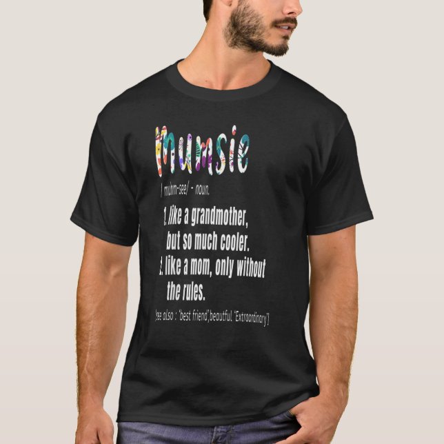 Mumsie Definition Mother's Day & Birthday  Grandmo T-Shirt (Front)