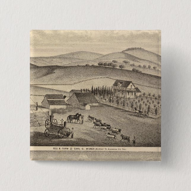 Munch, Stanley residences, farms Button (Front)