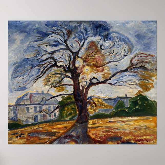 Munch The Oak Tree Expressionist Nature Art Poster (Front)