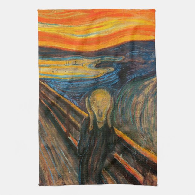 Munch The Scream Kitchen Towel (Vertical)