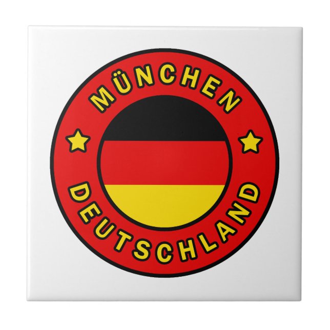 München Deutschland Ceramic Tile (Front)