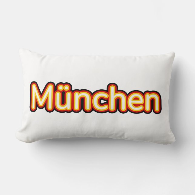 München Deutschland Germany Lumbar Pillow (Front)