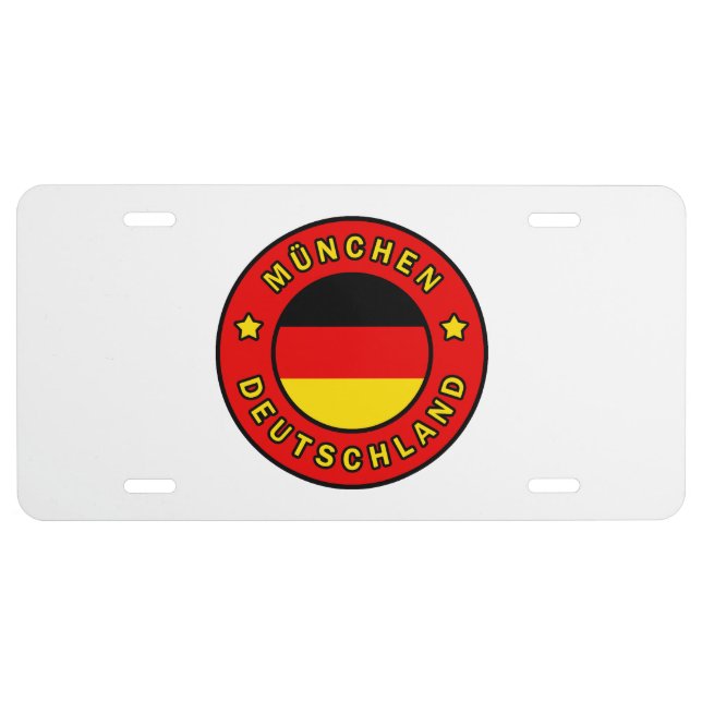 München Deutschland License Plate (Front)
