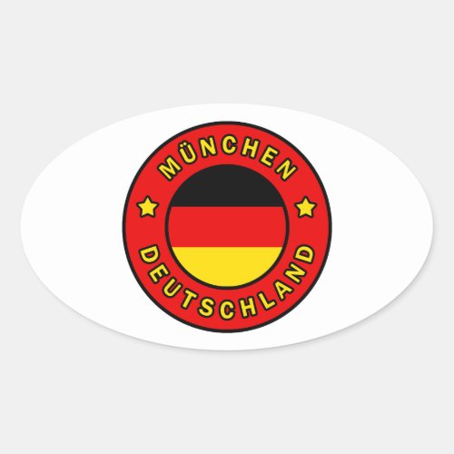 Mnchen Deutschland Oval Sticker