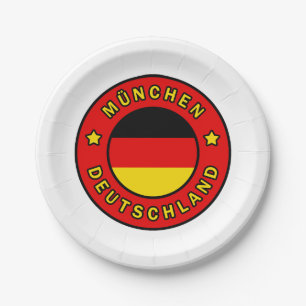 München Deutschland Paper Plates