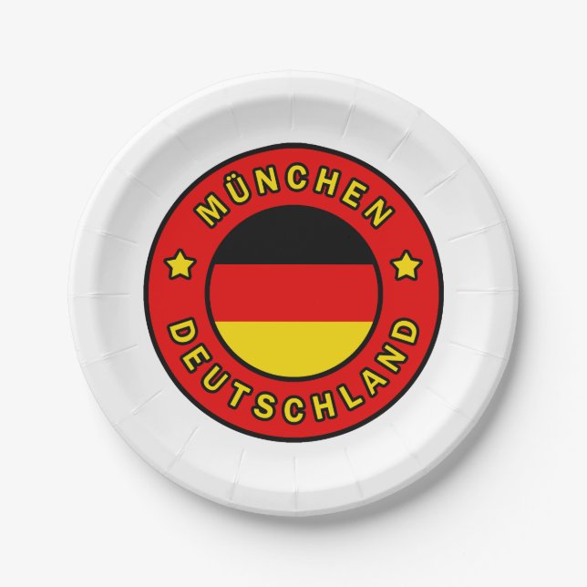 München Deutschland Paper Plates (Front)