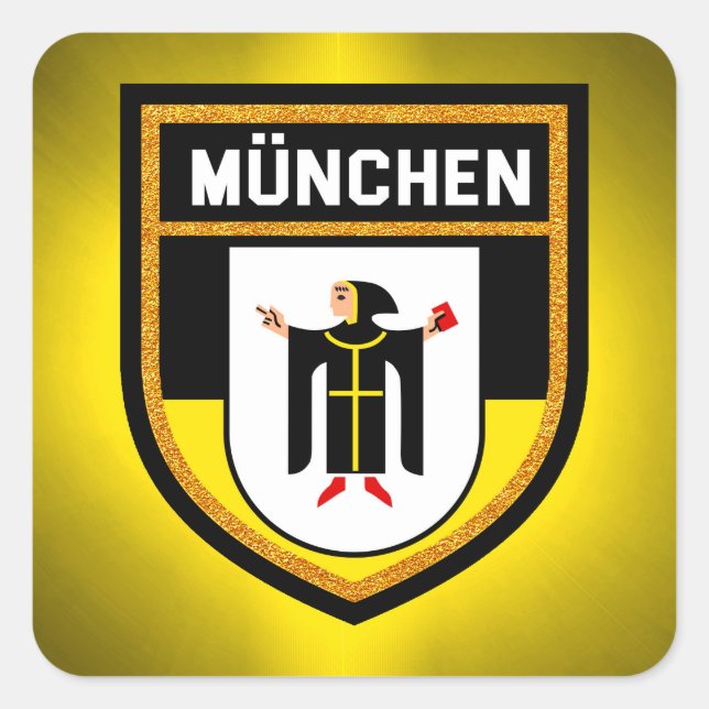 München Flag Square Sticker (Front)