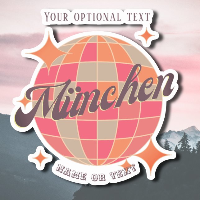 München Munich Bavaria Germany Retro disco  Sticker (Creator Uploaded)